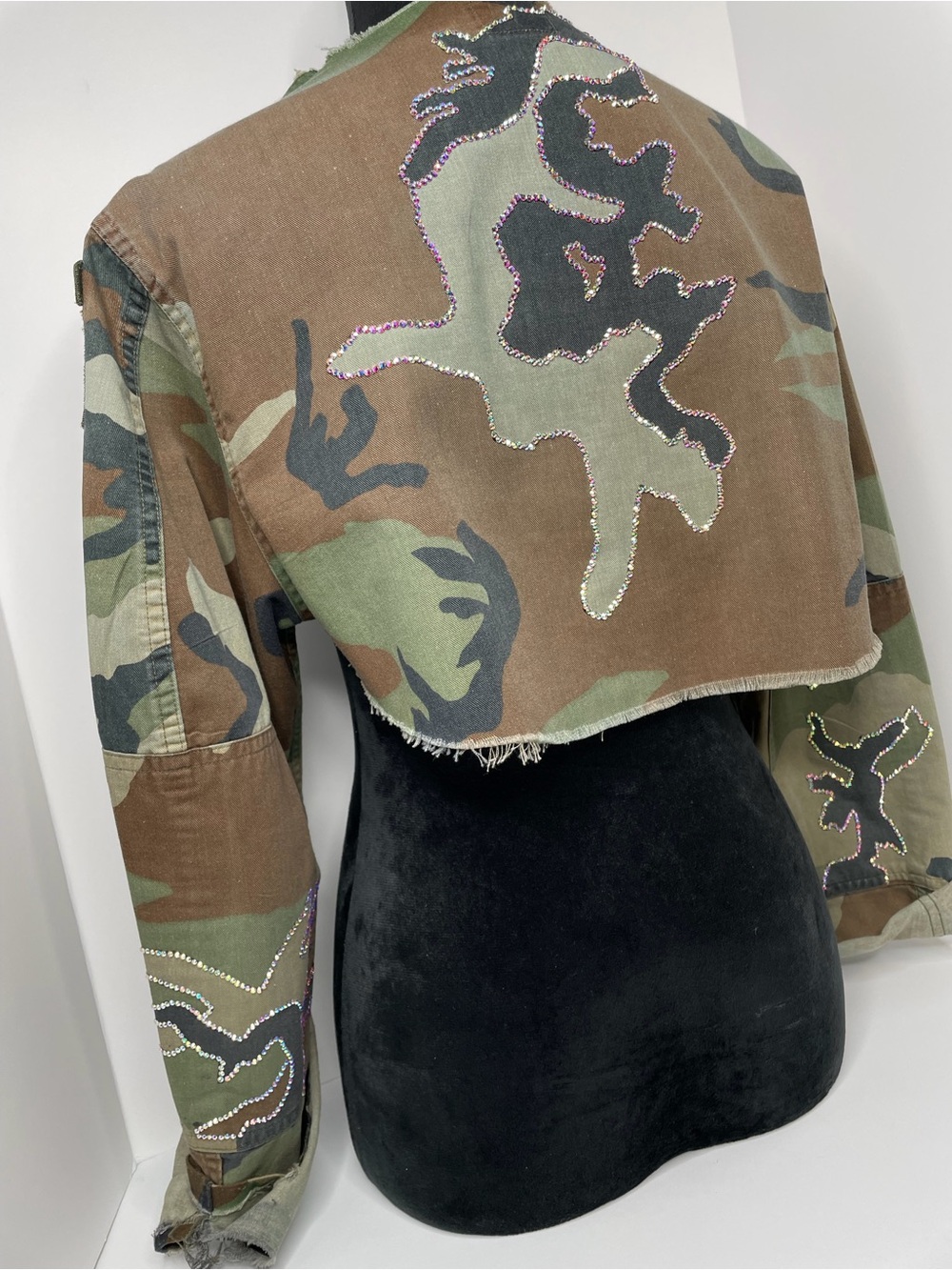 Custom Rhinestone cropped Camo - Picture 7 of 10